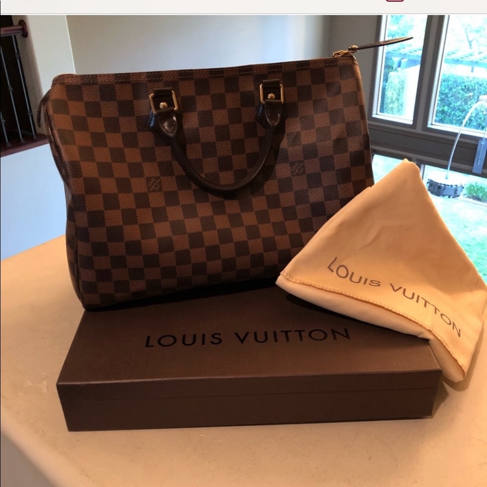 Authentic LV speedy 35 Damier ebene